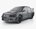 Mitsubishi Lancer Evolution 2003 3D模型 wire render