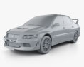 Mitsubishi Lancer Evolution 2003 3D 모델  clay render