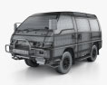 Mitsubishi Delica Star Wagon 4WD 1986 3D 모델  wire render