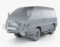 Mitsubishi Delica Star Wagon 4WD 1986 3d model clay render