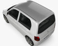 Mitsubishi Minica 5-Türer 2011 3D-Modell Draufsicht