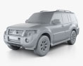 Mitsubishi Pajero (Montero) Wagon 2014 Modello 3D clay render