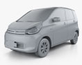 Mitsubishi eK Wagon 2016 3d model clay render