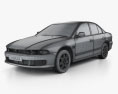 Mitsubishi Galant セダン 1996 3Dモデル wire render