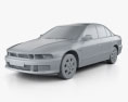 Mitsubishi Galant セダン 1996 3Dモデル clay render