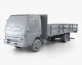 Mitsubishi Fuso Flatbed Truck 2016 Modello 3D clay render