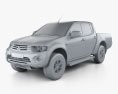 Mitsubishi L200 Triton Подвійна кабіна HPE 2017 3D модель clay render