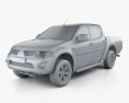 Mitsubishi L200 Triton Подвійна кабіна 2015 3D модель clay render
