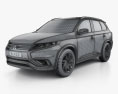 Mitsubishi Outlander PHEV S Konzept 2017 3D-Modell wire render