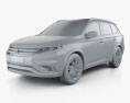 Mitsubishi Outlander PHEV S Concepto 2017 Modelo 3D clay render