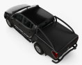 Mitsubishi L200 Triton Barbarian 黑色的 2015 3D模型 顶视图