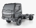 Mitsubishi Fuso Canter Chassis Truck 2016 3d model wire render