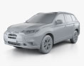 Mitsubishi Outlander 2018 3D 모델  clay render