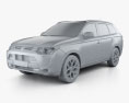 Mitsubishi Outlander 2017 3D 모델  clay render