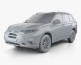 Mitsubishi Outlander PHEV 2018 3D-Modell clay render