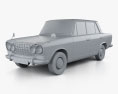 Mitsubishi Colt 1500 1965 3D-Modell clay render