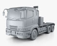 Mitsubishi Fuso Super Great (FP) Sattelzugmaschine 2007 3D-Modell clay render