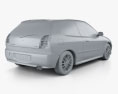 Mitsubishi Colt 3门 掀背车 2002 3D模型