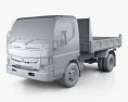 Mitsubishi Fuso Canter Camion Benne 2015 Modèle 3d clay render