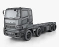 Mitsubishi Fuso Heavy Fahrgestell LKW 2020 3D-Modell wire render