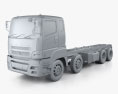 Mitsubishi Fuso Heavy Fahrgestell LKW 2020 3D-Modell clay render