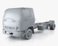Mitsubishi Fuso Fighter (1024) Camion Châssis 2020 Modèle 3d clay render