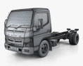 Mitsubishi Fuso Canter 515 Superlow City Cab Вантажівка шасі 2019 3D модель wire render
