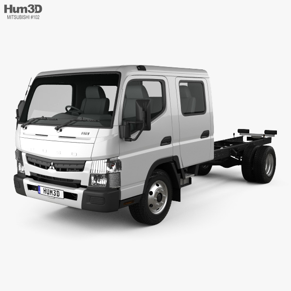 Mitsubishi Fuso Canter 815 Wide Crew Cab Chassis Truck 2019 3D model