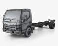 Mitsubishi Fuso Canter 918 Wide Single Cab 섀시 트럭 2019 3D 모델  wire render