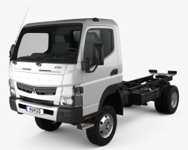 3D model of Mitsubishi Fuso Canter FG Wide Single Cab Chassis Truck 2019
