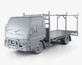 Mitsubishi Fuso Canter 515 Wide Cabina Singola Absolute Access Truck 2019 Modello 3D clay render