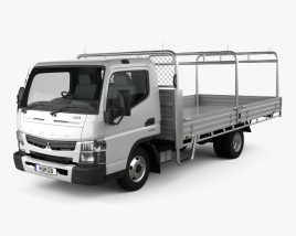 Mitsubishi Fuso Canter 515 Wide Einzelkabine Alloy Tray Truck 2019 3D-Modell