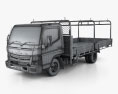 Mitsubishi Fuso Canter 515 Wide Single Cab Alloy Tray Truck 2019 3d model wire render