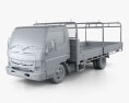 Mitsubishi Fuso Canter 515 Wide Single Cab Alloy Tray Truck 2019 3d model clay render
