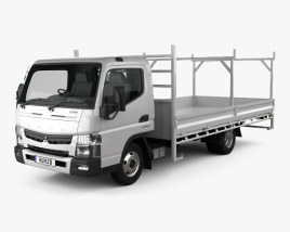 Mitsubishi Fuso Canter 515 Wide Single Cab Tradies Truck 2019 3D model