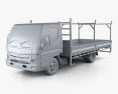 Mitsubishi Fuso Canter 515 Wide Single Cab Tradies Truck 2019 3D модель clay render