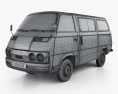 Mitsubishi Delica Coach 1974 3d model wire render