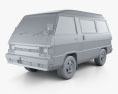 Mitsubishi Delica Star Wagon 4WD GLX 1982 3Dモデル clay render