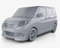 Mitsubishi Delica D2 2019 3D模型 clay render