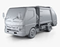 Mitsubishi Fuso Canter Shinmaywa Camion della spazzatura 2019 Modello 3D clay render