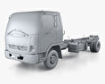 Mitsubishi Fuso Fighter (2017) Вантажівка шасі з детальним інтер'єром 2020 3D модель clay render