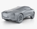 Mitsubishi E Evolution 2021 3D-Modell clay render