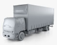 Mitsubishi Fuso Fighter Curtainsider 12 Pallet Truck 2020 Modèle 3d clay render