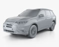 Mitsubishi Outlander PHEV 2020 3D-Modell clay render