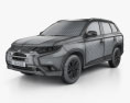 Mitsubishi Outlander GT with HQ interior 2020 3d model wire render