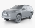 Mitsubishi Pajero Sport with HQ interior 2019 3d model clay render