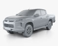 Mitsubishi Triton 双人驾驶室 2021 3D模型 clay render