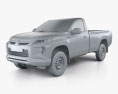 Mitsubishi Triton Cabina Simple 2021 Modelo 3D clay render