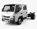 Mitsubishi Fuso Canter (515) City Crew Cab Вантажівка шасі 2019 3D модель