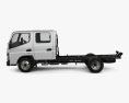 Mitsubishi Fuso Canter (515) City Crew Cab 섀시 트럭 2019 3D 모델  side view